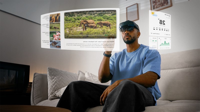 Man using next-generation devices