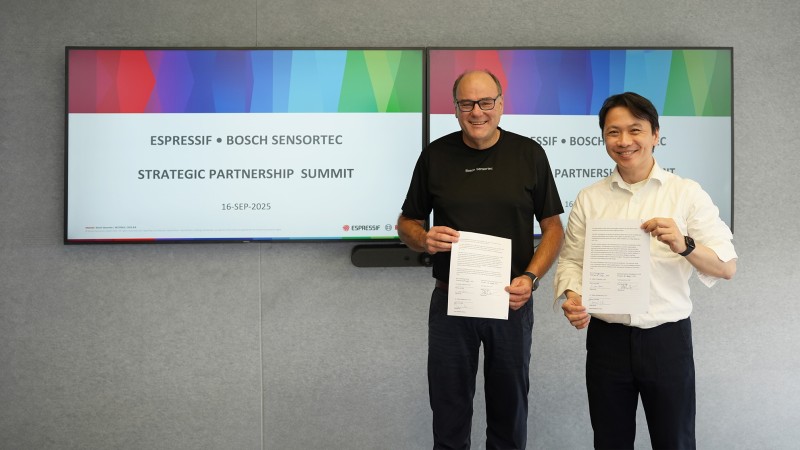 Bosch Sensortec and Espressif announce strategic collaboration to drive ...