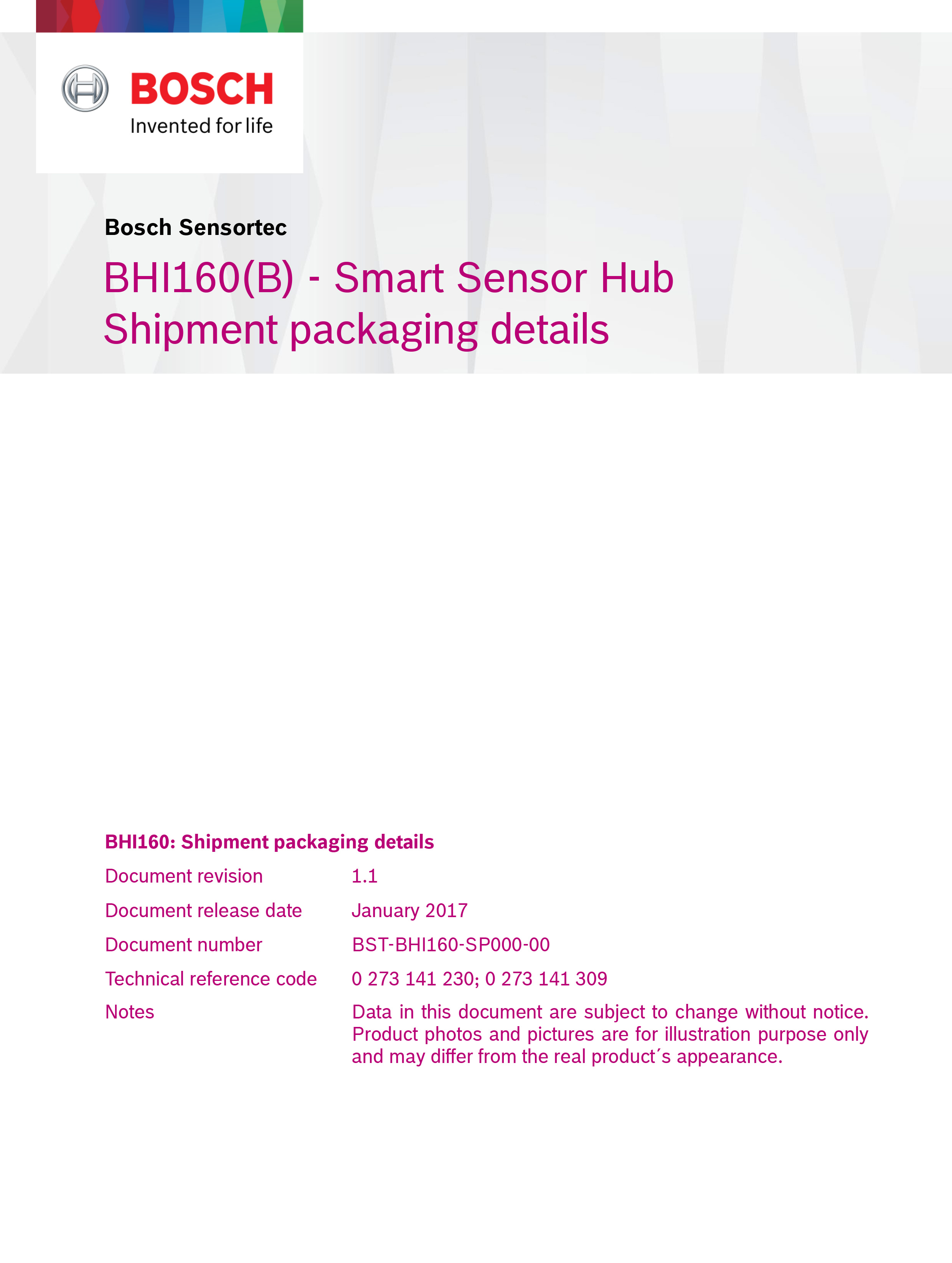 BST-BHI160B-SP000
